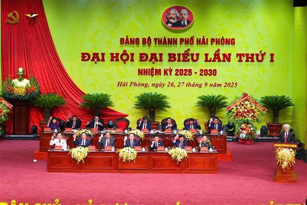 🇻🇳 Sáng 26/9, ngày làm việc thứ nhất Đại hội đại biểu Đảng bộ thành phố Hải Phòng lần thứ I, nhiệm kỳ 2025–2030 đã chính thức diễn ra

