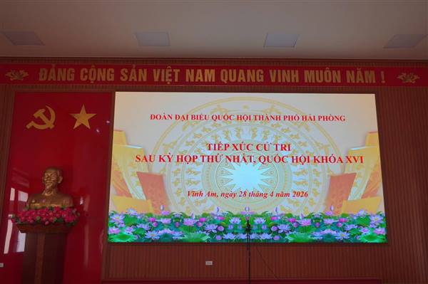 Hội nghị trực tuyến tiếp xúc cử tri với Đại biểu Quốc hội thành phố Hải Phòng sau Kỳ họp thứ Nhất, Quốc hội khóa XVI.