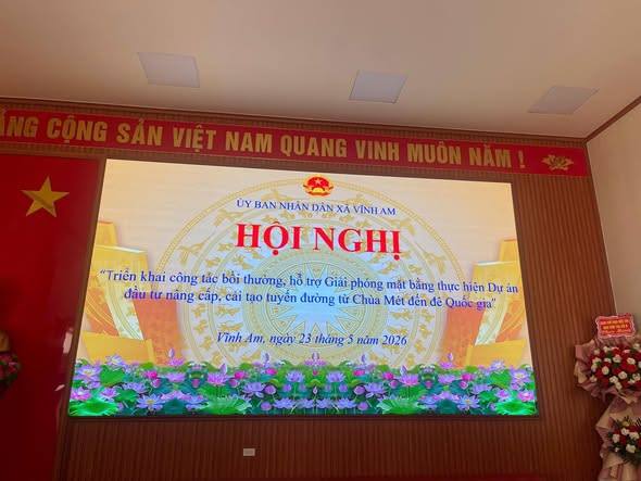  UBND XÃ VĨNH AM TỔ CHỨC HỘI NGHỊ TRIỂN KHAI CÔNG TÁC BỒI THƯỜNG, HỖ TRỢ GIẢI PHÓNG MẶT BẰNG THỰC HIỆN DỰ ÁN NÂNG CẤP TUYẾN ĐƯỜNG TỪ CẦU BÀO ĐẾN ĐÊ QUỐC GIA.