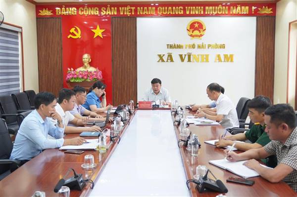 UBND XÃ VĨNH AM TỔ CHỨC HỘI NGHỊ GIAO BAN TUẦN THÁNG 6 NĂM 2026