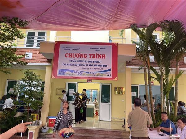 Thực hiện Nghị quyết 49 của HĐND thành phố, Trạm y tế xã Vĩnh Am phối hợp với Trung tâm Y tế Vĩnh Bảo tổ chức khám bệnh cho Người cao tuổi (từ 60 tuổi trở lên) xã Vĩnh Am từ ngày 8 đến ngày 13/6/2026. 