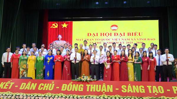 PHIÊN CHÍNH THỨC ĐẠI HỘI ĐẠI BIỂU MẶT TRẬN TỔ QUỐC VIỆT NAM XÃ VĨNH BẢO LẦN THỨ I, NHIỆM KỲ 2025 - 2030