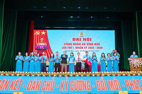 ĐẠI HỘI CÔNG ĐOÀN XÃ VĨNH BẢO LẦN THỨ I, NHIỆM KỲ 2025 - 2030