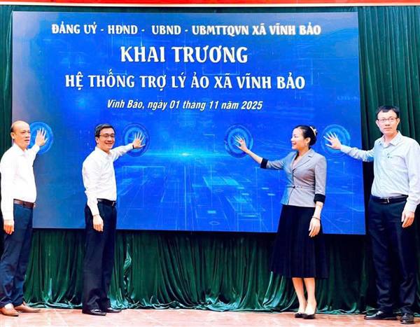 XÃ VĨNH BẢO TỔ CHỨC HỘI NGHỊ RA MẮT THỬ NGHIỆM “TRỢ LÝ ẢO XÃ VĨNH BẢO” NĂM 2025 - BƯỚC TIÊN PHONG TRONG CHUYỂN ĐỔI SỐ CƠ SỞ  