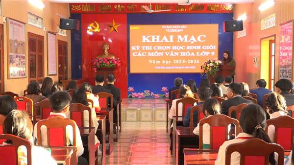 LỄ KHAI MẠC KỲ THI CHỌN HỌC SINH GIỎI CÁC MÔN VĂN HÓA LỚP 9, NĂM HỌC 2025 - 2026 XÃ VĨNH BẢO