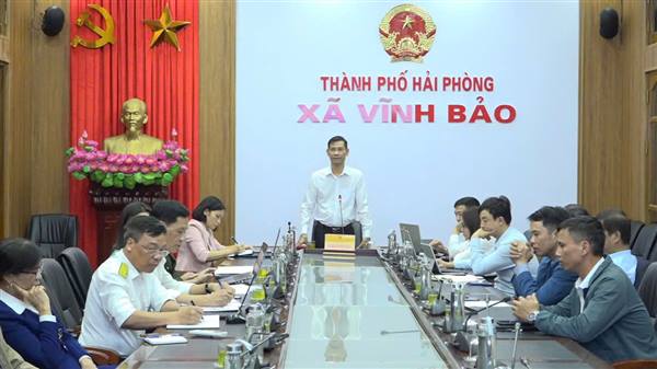 UBND xã Vĩnh Bảo tổ chức Hội nghị đối thoại doanh nghiệp, hợp tác xã, hộ kinh doanh năm 2025