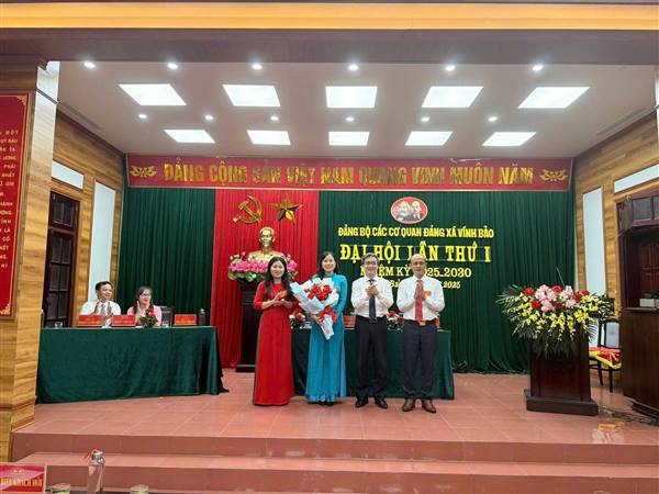 ĐẢNG BỘ CÁC CƠ QUAN ĐẢNG XÃ VĨNH BẢO TỔ CHỨC THÀNH CÔNG ĐẠI HỘI LẦN THỨ I, NHIỆM KỲ 2025-2030