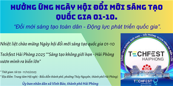 HƯỞNG ỨNG NGÀY HỘI ĐỔI MỚI SÁNG TẠO QUỐC GIA 01/10 VÀ TECHFEST HẢI PHÒNG 2025