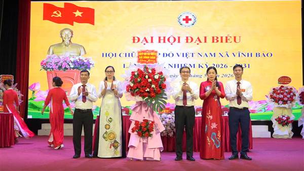 ĐẠI HỘI ĐẠI BIỂU HỘI CHỮ THẬP ĐỎ VIỆT NAM XÃ VĨNH BẢO LẦN THỨ I, NHIỆM KỲ 2026 - 2031