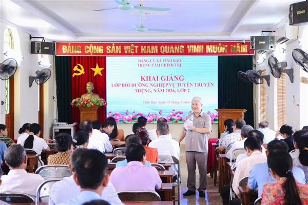XÃ VĨNH BẢO TỔ CHỨC LỚP BỒI DƯỠNG NGHIỆP VỤ TUYÊN TRUYỀN MIỆNG NĂM 2026