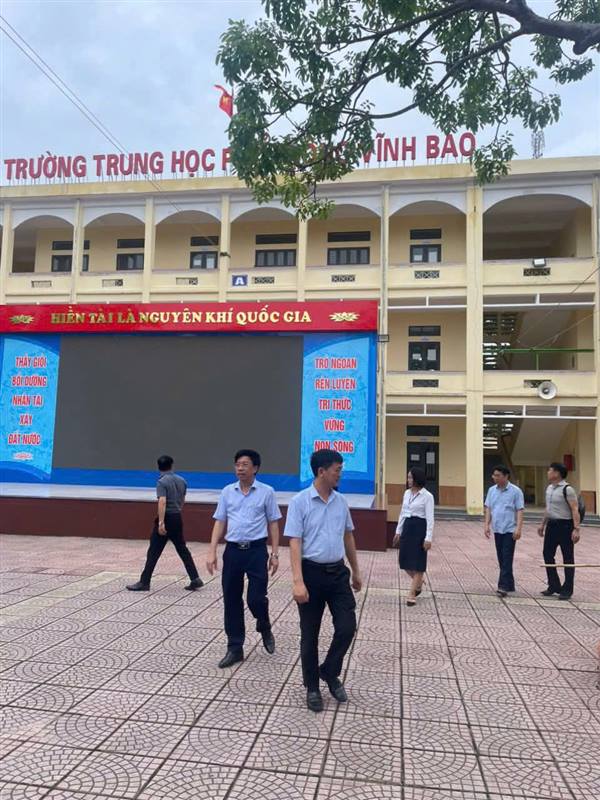 XÃ VĨNH BẢO KIỂM TRA CÔNG TÁC CHUẨN BỊ CƠ SỞ VẬT CHẤT PHỤC VỤ KỲ THI TỐT NGHIỆP THPT NĂM 2026