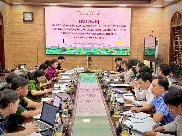 HỘI NGHỊ SƠ KẾT CÔNG TÁC BẢO VỆ NỀN TẢNG TƯ TƯỞNG CỦA ĐẢNG, ĐẤU TRANH PHẢN BÁC CÁC QUAN ĐIỂM SAI TRÁI, THÙ ĐỊCH 6 THÁNG ĐẦU NĂM 2026