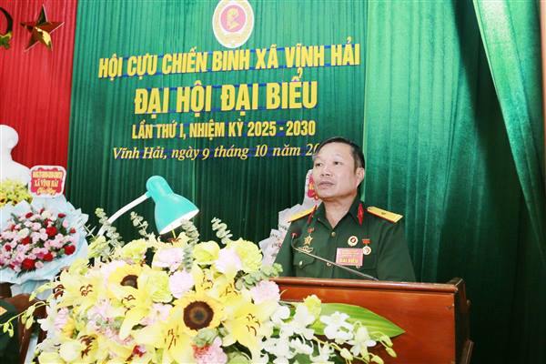 Đại hội Đại biểu Hội Cựu Chiến binh xã Vĩnh Hải lần thứ I, Nhiệm kỳ 2025-2030 Thành công tốt đẹp