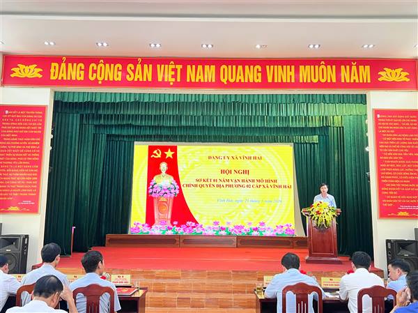 Xã Vĩnh Hải sơ kết 01 năm vận hành mô hình chính quyền địa phương 02 cấp