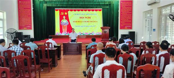 Chi bộ UBND xã Vĩnh Hải tổ chức sinh hoạt thường kỳ tháng 6 năm 2026