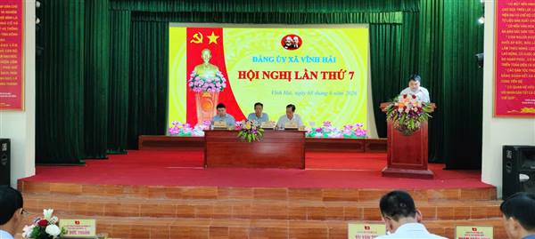 HỘI NGHỊ BAN CHẤP HÀNH ĐẢNG BỘ XÃ VĨNH HẢI MỞ RỘNG LẦN THỨ 7