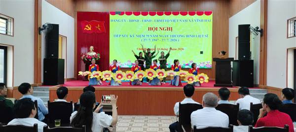 Xã Vĩnh Hải tổ chức Hội nghị gặp mặt, tri ân nhân kỷ niệm 79 năm Ngày Thương binh - Liệt sĩ (27/7/1947 - 27/7/2026)