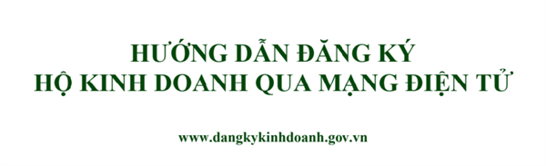 Hướng dẫn sử dụng Hệ thống thông tin đăng ký Hộ kinh doanh trên môi trường điện tử