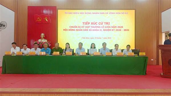 ĐẠI BIỂU HĐND XÃ VĨNH HÒA TIẾP XÚC CỬ TRI CHUẨN BỊ KỲ HỌP THƯỜNG LỆ GIỮA NĂM 2026 (KỲ HỌP THỨ 3)