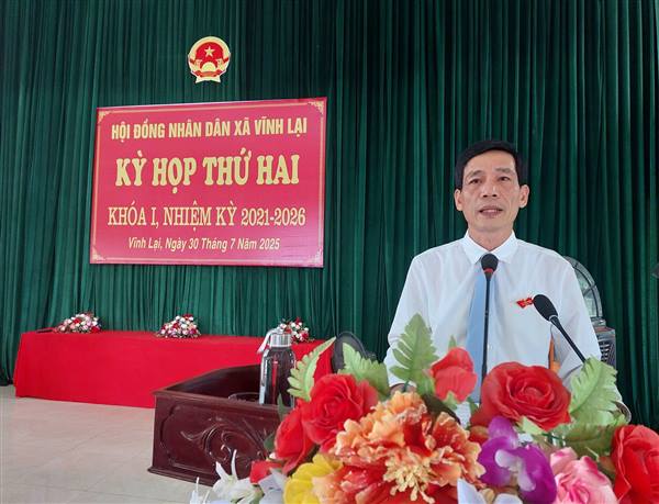 KỲ HỌP THỨ 2 HĐND XÃ VĨNH LẠI KHOÁ I, NHIỆM KỲ 2021-2026