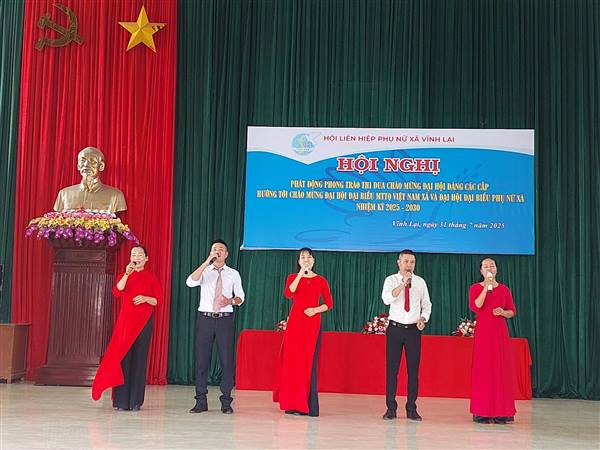 HỘI PHỤ NỮ XÃ VĨNH LẠI TỔ CHỨC HỘI NGHỊ PHÁT ĐỘNG PHONG TRÀO THI ĐUA CHÀO MỪNG ĐẠI HỘI ĐẢNG CÁC CẤP NHIỆM KỲ 2025 – 2030, HƯỚNG TỚI CHÀO MỪNG ĐẠI HỘI UBMTTQ VÀ ĐẠI HỘI ĐẠI BIỂU PHỤ NỮ XÃ NHIỆM KỲ 2025 - 2030