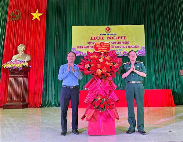 Hội CCB xã Vĩnh Lại tổ chức Hội nghị gặp mặt Kỷ niệm 51 năm giải phóng hoàn toàn miền Nam, thống nhất đất nước (30/4/1975-30/4/2026)