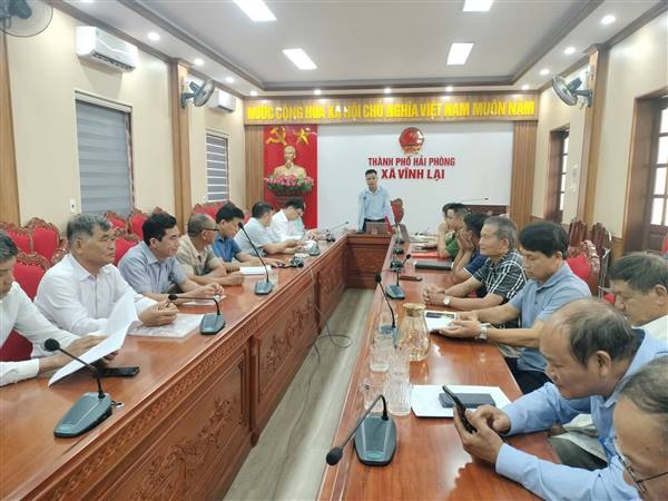 UBND xã Vĩnh Lại tổ chức cuộc họp Ban chỉ đạo tăng cường đẩy mạnh công tác đo đạc, lập bản đồ địa chính, lập hồ sơ địa chính và hoàn thành cơ sở dữ liệu đất đai