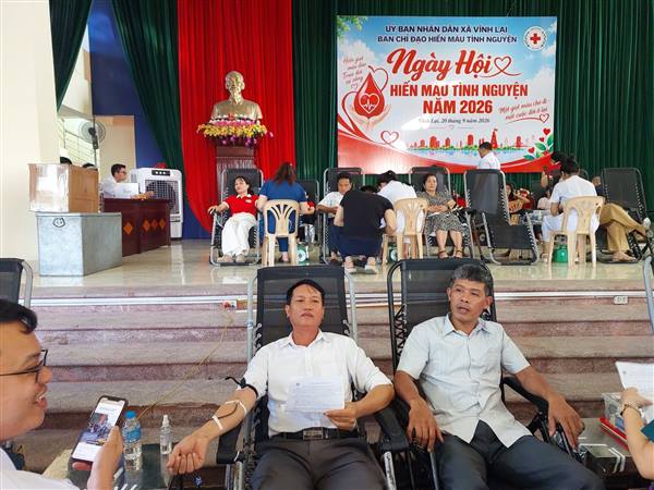 VĨNH LẠI HIẾN MÁU TÌNH NGUYỆN ĐỢT I NĂM 2026