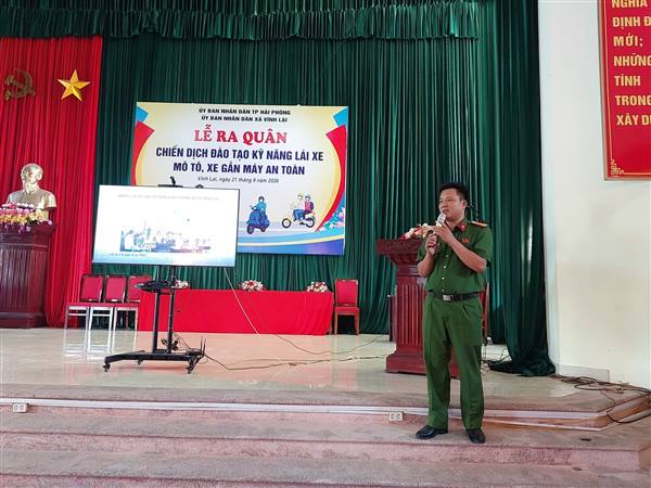 Lễ ra quân Chiến dịch đào tạo kỹ năng lái xe mô tô, xe gắn máy an toàn
