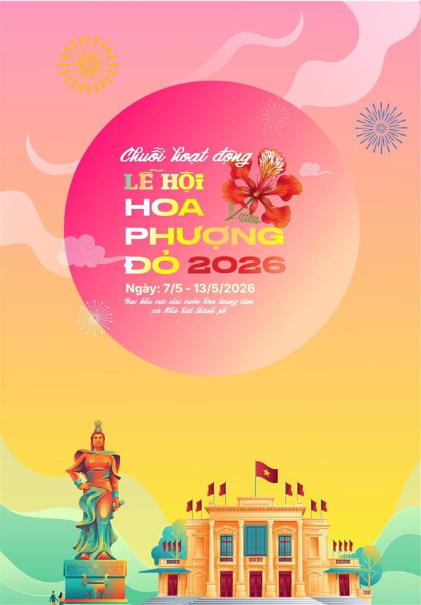 HẢI PHÒNG SẼ TỔ CHỨC CHUỖI HOẠT ĐỘNG NHÂN DỊP LỄ HỘI HOA PHƯỢNG ĐỎ 2026 TẠI KHU VỰC DẢI VƯỜN HOA TRUNG TÂM VÀ NHÀ HÁT THÀNH PHỐ TRONG 7 NGÀY TỪ 7/5/2026 ĐẾN HẾT NGÀY 13/5/2026