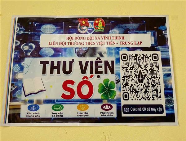 Trường THCS Việt Tiến - Trung Lập khánh thành Thư viện số
