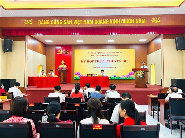 HĐND xã Vĩnh Thịnh khóa II, nhiệm kỳ 2026 – 2031 tổ chức Kỳ họp thứ hai (kỳ họp chuyên đề)