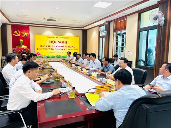 Đảng ủy xã Vĩnh Thịnh tổ chức Hội nghị Ban Chấp hành lần thứ VIII, nhiệm kỳ 2025-2030