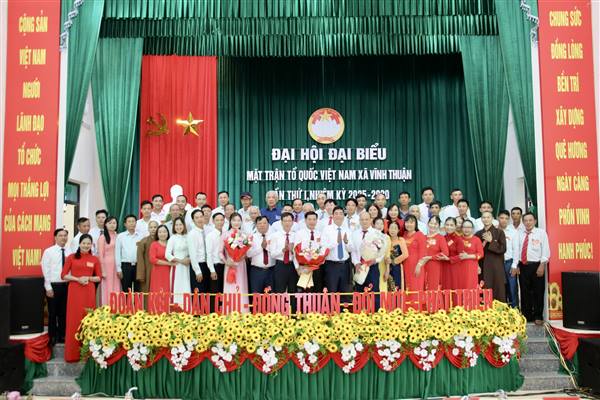 Mặt trận Tổ quốc Việt Nam xã Vĩnh Thuận tổ chức thành công Đại hội đại biểu lần thứ I, nhiệm kỳ 2025–2030