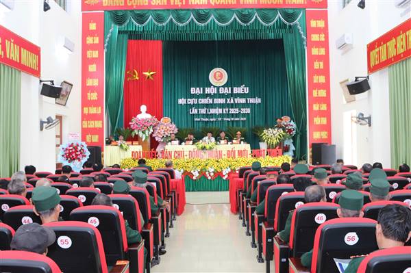 Xã Vĩnh Thuận tổ chức Đại hội Đại biểu Hội Cựu chiến binh lần thứ nhật, nhiệm kỳ 2025-2030
