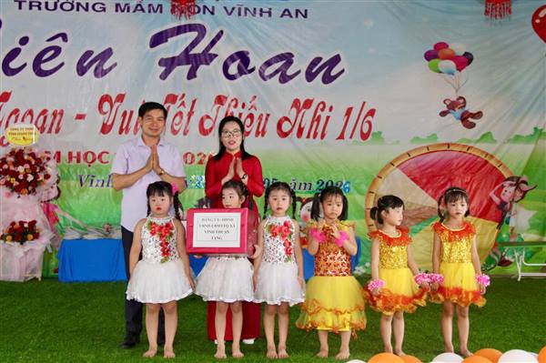 Tường Mầm non Vĩnh An tổ chức Liên hoan bé khỏe, bé ngoan; vui Tết Thiếu nhi 1/6.