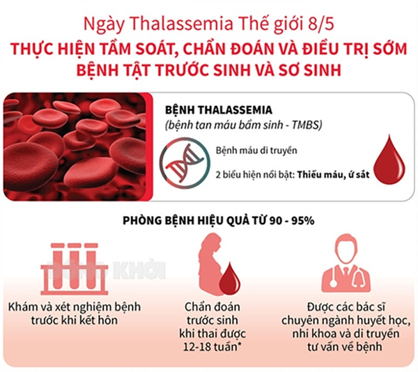 Hưởng ứng ngày Thalassemia Thế giới 8/5:
Sàng lọc phát hiện sớm Thalassemia- Vì sức khỏe của bản thân, vì hạnh phúc gia đình và tương lai thế hệ sau