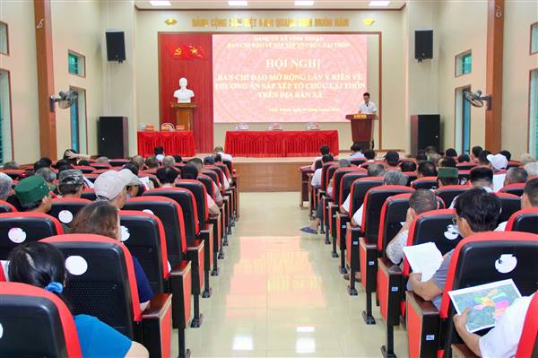 Xã Vĩnh Thuận tổ chức Hội nghị Ban Chỉ đạo mở rộng về sắp xếp, tổ chức lại thôn