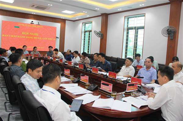 Ban Thường vụ Đảng ủy xã tổ chức hội nghị Ban Chấp hành Đảng bộ xã lần thứ 15  