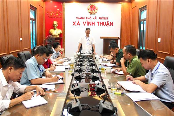 UBND xã Vĩnh Thuận tổ chức phiên họp thường kỳ tháng 6 năm 2026