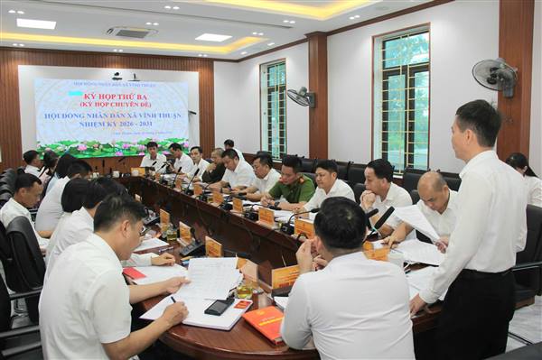 Hội đồng nhân dân xã Vĩnh Thuận khóa II, nhiệm kỳ 2026 – 2031 tổ chức Kỳ họp thứ 3 ( Kì họp chuyên đề). 