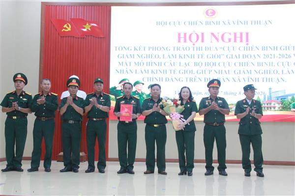 Hội Cựu chiến binh (CCB) xã Vĩnh Thuận tổ chức Hội nghị tổng kết phong trào “Cựu chiến binh giúp nhau giảm nghèo, làm kinh tế giỏi” giai đoạn 2021-2026 
