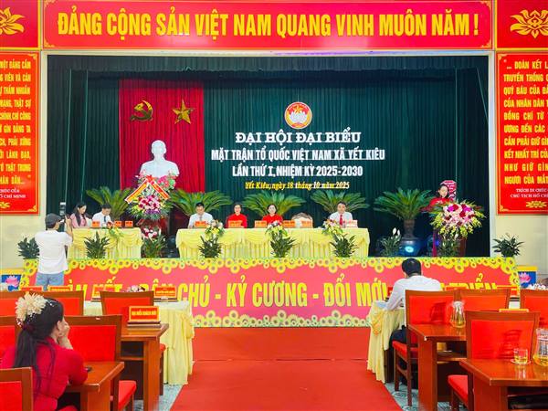 ĐẠI HỘI ĐẠI BIỂU MTTQ VIỆT NAM XÃ YẾT KIÊU LẦN THỨ I, NHIỆM KỲ 2025 – 2030 THÀNH CÔNG TỐT ĐẸP