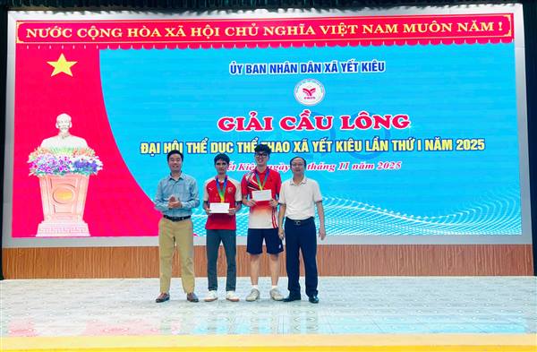 SÔI NỔI GIẢI CẦU LÔNG ĐẠI HỘI THỂ DỤC THỂ THAO XÃ YẾT KIÊU LẦN THỨ I NĂM 2025