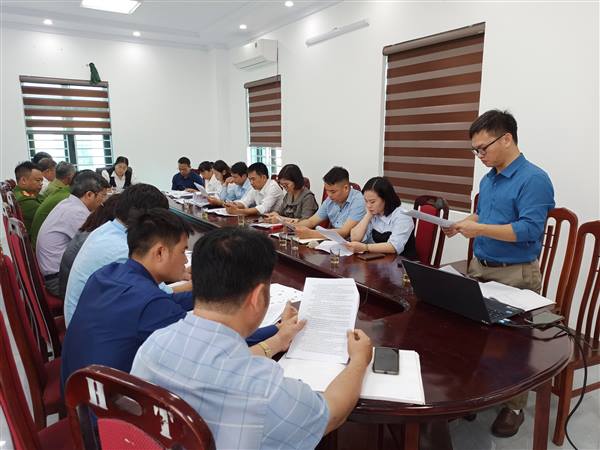 HỌP BAN THỰC HIỆN CƯỠNG CHẾ KIỂM ĐẾM BẮT BUỘC DỰ ÁN ĐẦU TƯ XÂY DỰNG KDC MỚI XÃ YẾT KIÊU