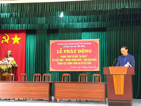CÔNG AN XÃ YẾT KIÊU PHÁT ĐỘNG PHONG TRÀO THI ĐUA “BA NHẤT: KỶ LUẬT NHẤT – TRUNG THÀNH NHẤT – GẦN DÂN NHẤT”