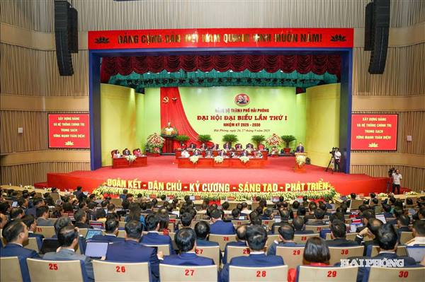 THÔNG BÁO NHANH KẾT QUẢ ĐẠI HỘI ĐẢNG BỘ THÀNH PHỐ HẢI PHÒNG LẦN THỨ I, NHIỆM KỲ 2025 - 2030