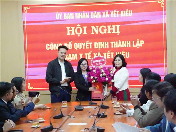 Xã Yết Kiêu công bố Quyết định thành lập Trạm Y tế