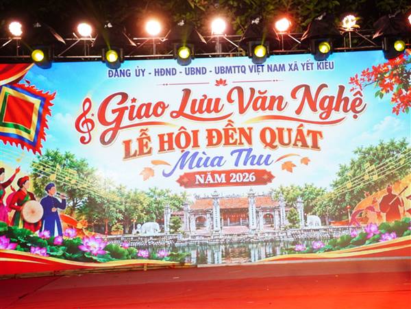 Sôi nổi múa rối nước, văn nghệ quần chúng tại Lễ hội Đền Quát mùa Thu 2026