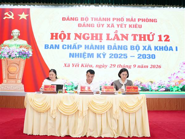Ban Thường vụ Đảng ủy xã Yết Kiêu tổ chức Hội nghị Ban Chấp hành Đảng bộ xã lần thứ 12